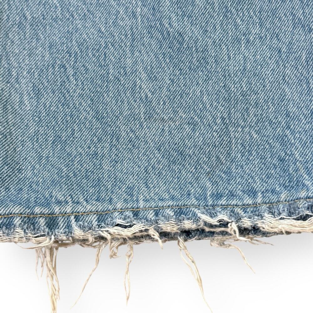 Agolde Light Blue Distressed Straight Leg Jeans - Picture 14 of 15